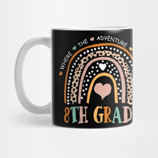 Leopard Rainbow 8th Grade Where The Adventure Begins Mug